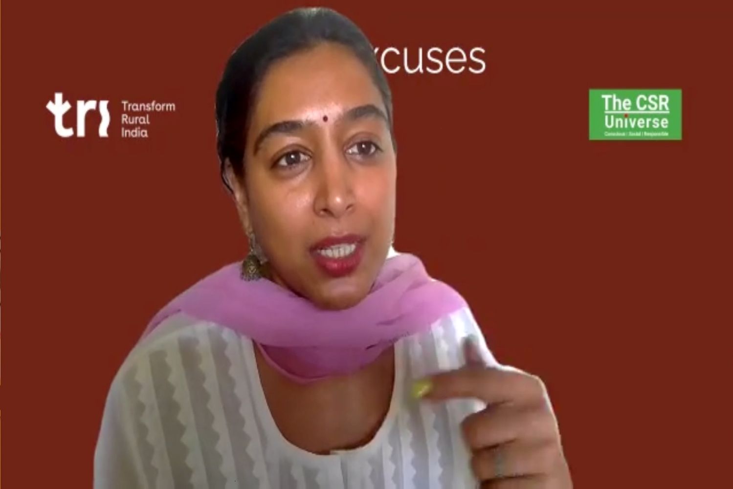 "Safety isn't just about security; it's about transforming the entire system and culture", says actor Padmapriya at TRI's  #NoExcuse - Rural Youth Speak Out for the 16 days of Activism Against Gender Violence